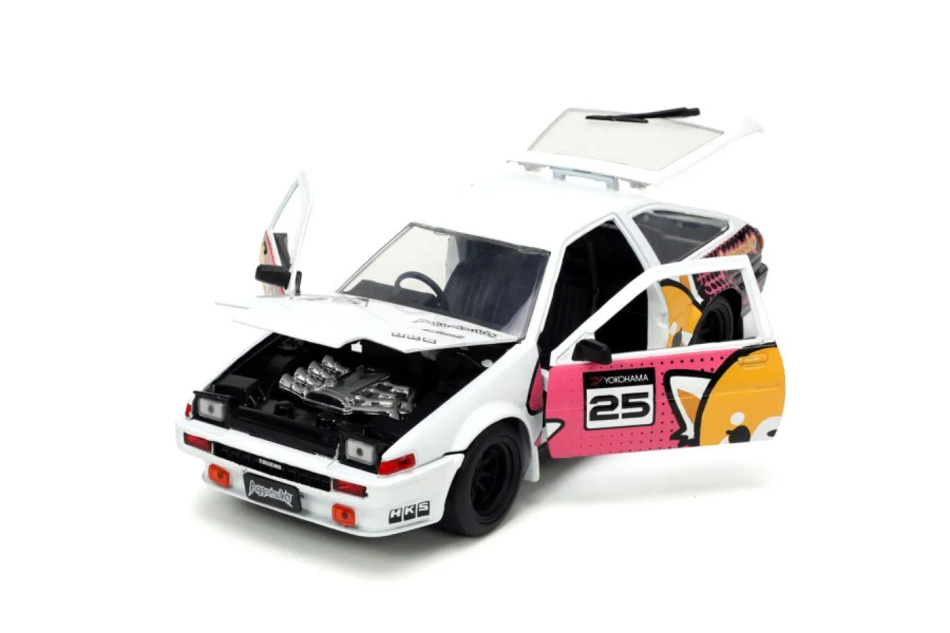 Aggretsuko - Toyota AE86 with Aggretsuko 1:24 Scale Diecast Set - Image 10
