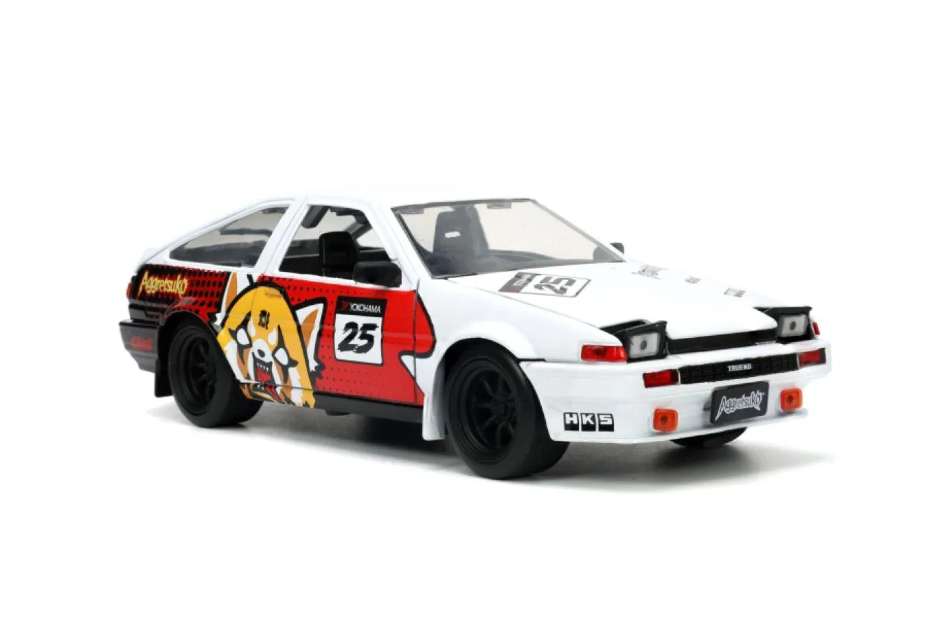Aggretsuko - Toyota AE86 with Aggretsuko 1:24 Scale Diecast Set - Image 8