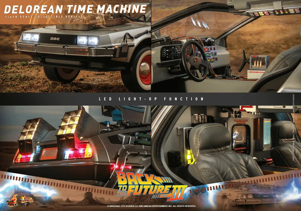 Back to the Future 3 - Delorean Time Machine 1:6 Scale Collectable Vehicle - Image 15