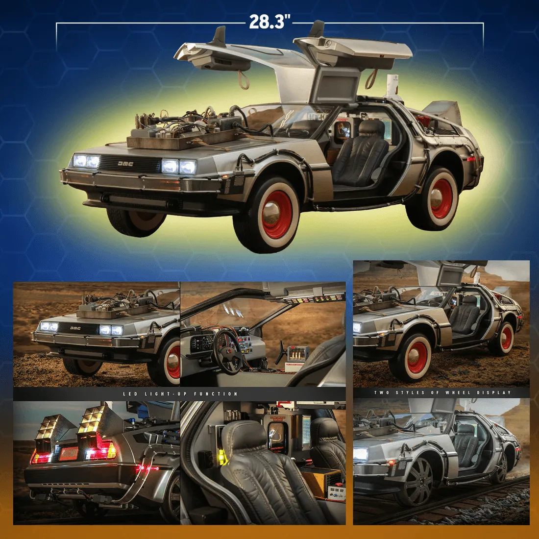 Back to the Future 3 - Delorean Time Machine 1:6 Scale Collectable Vehicle - Image 3