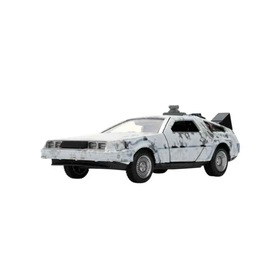 Back to the Future - Delorean (Frosted) 1:32 Scale Vehicle with Truck Box (SDCC Exclusive) - Image 3