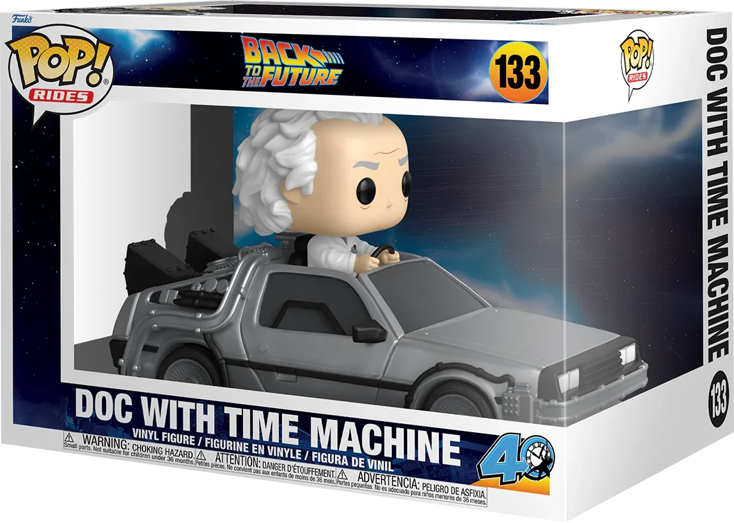 Back to the Future - Doc with Time Machine Pop! Vinyl Ride - Image 3