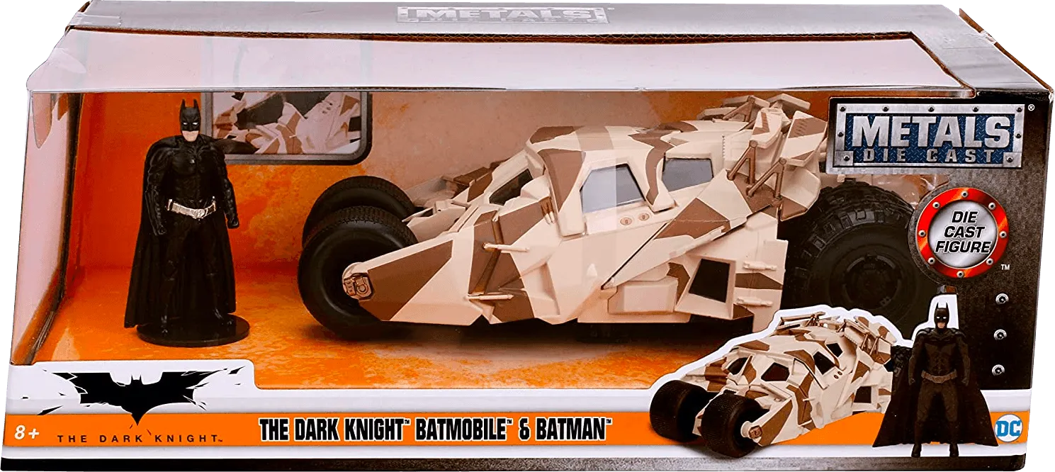 Batman - '08 TDK Batmobile Camo with Figure 1:24 Scale Hollywood Ride