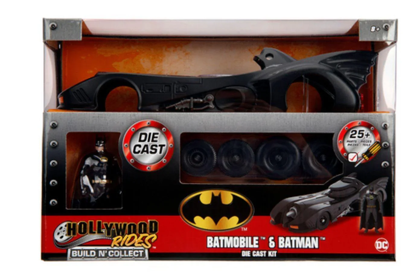 Batman (1989) - Batmobile with Batman 1:24 Scale Diecast Model Kit