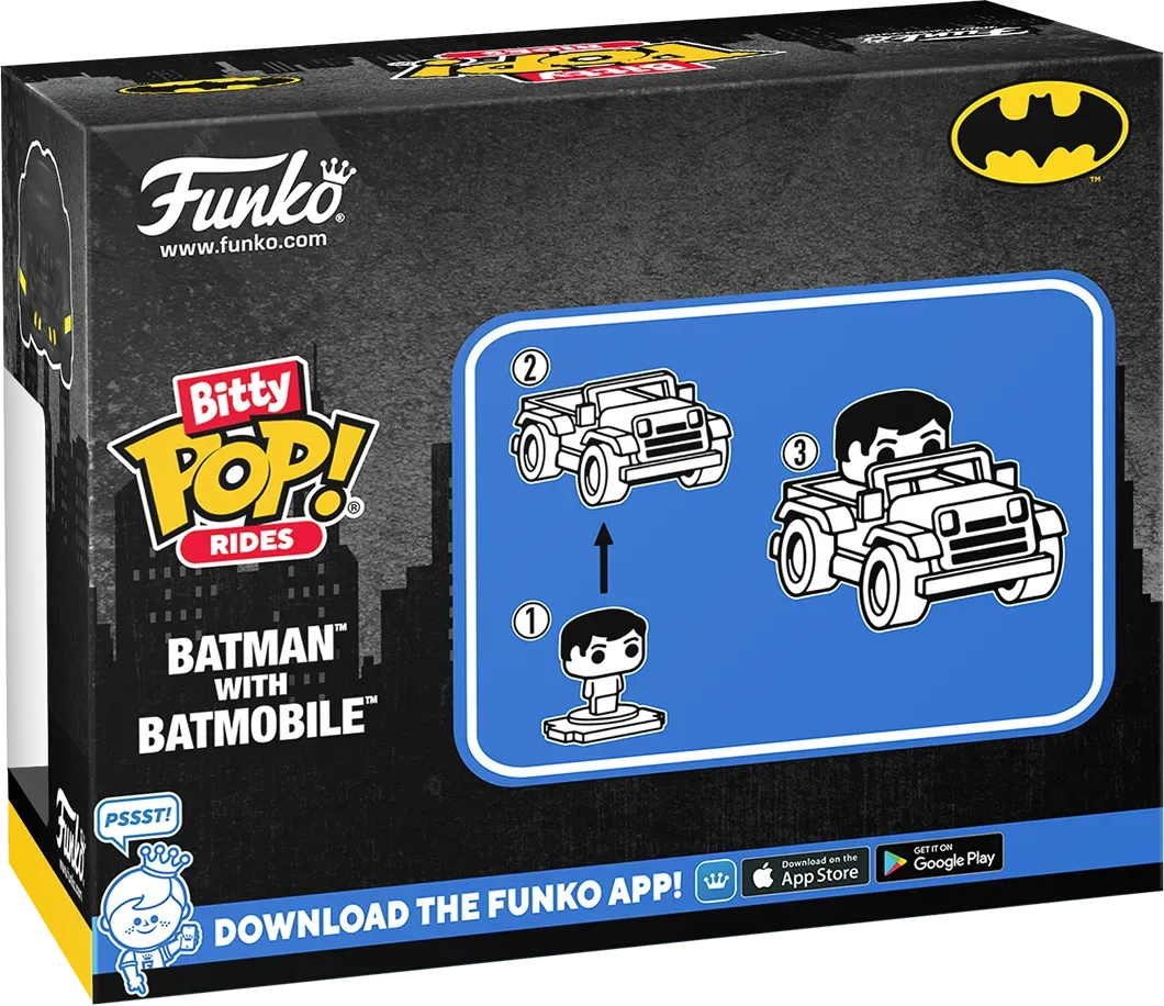 Batman - Batman with Batmobile Bitty Pop! Ride - Image 5