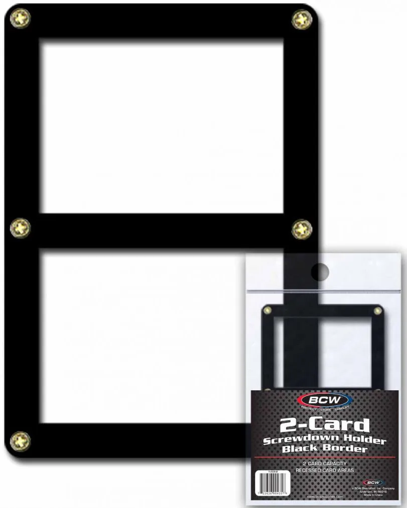 BCW Screwdown Holder Double Card Black Border - Image 2