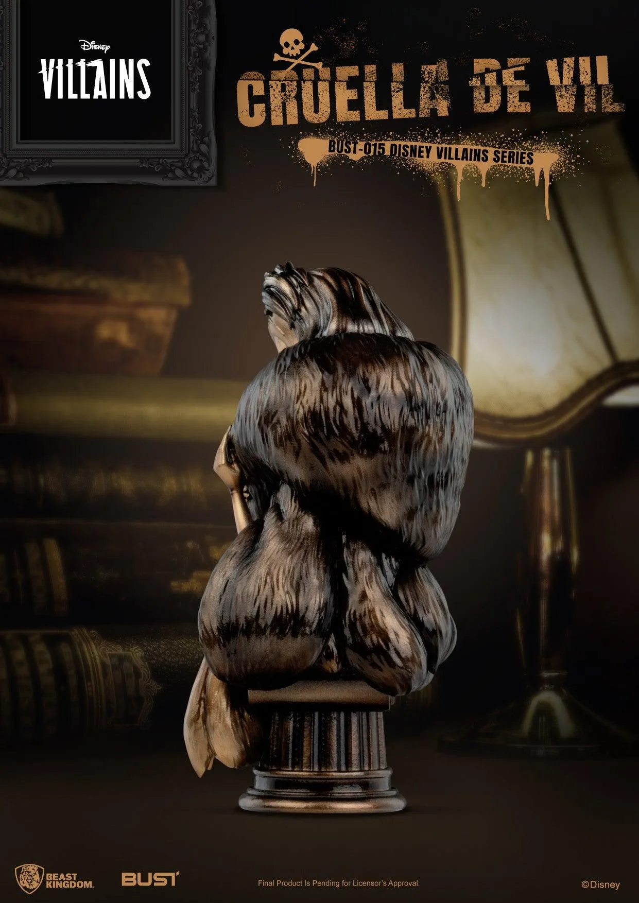 Beast Kingdom Bust Disney Villains Series Cruella De Vil - Image 3