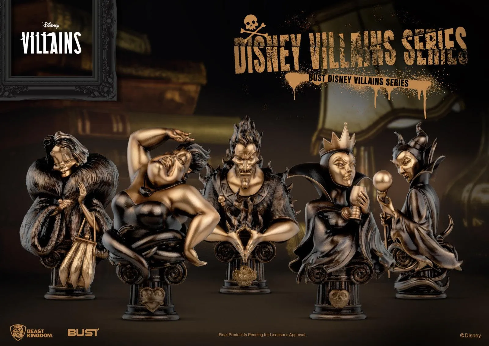 Beast Kingdom Bust Disney Villains Series Cruella De Vil - Image 4