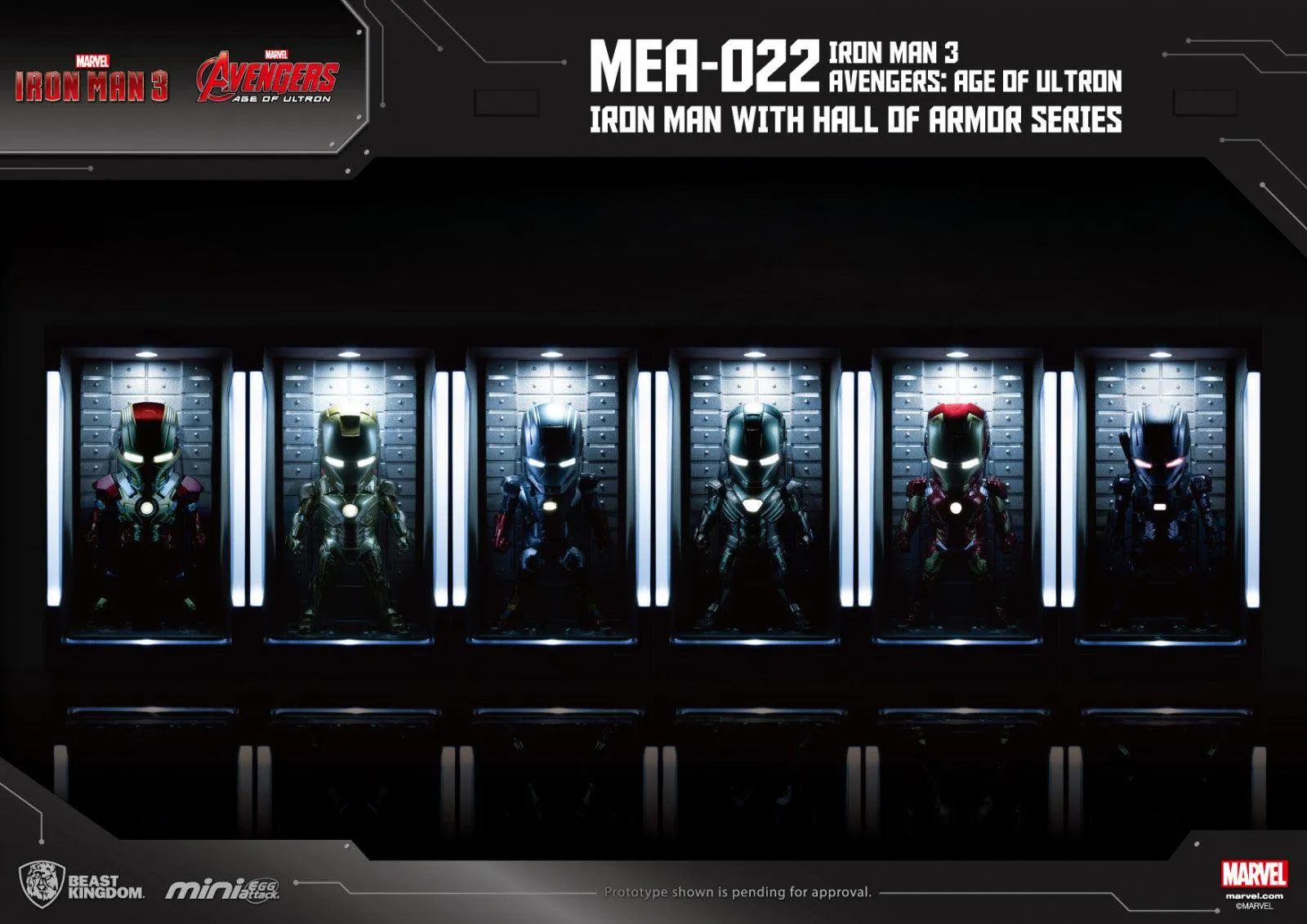 Beast Kingdom Mini Egg Attack Avengers Age of Ultron War Machine 2.0 with Hall of Armor - Image 5