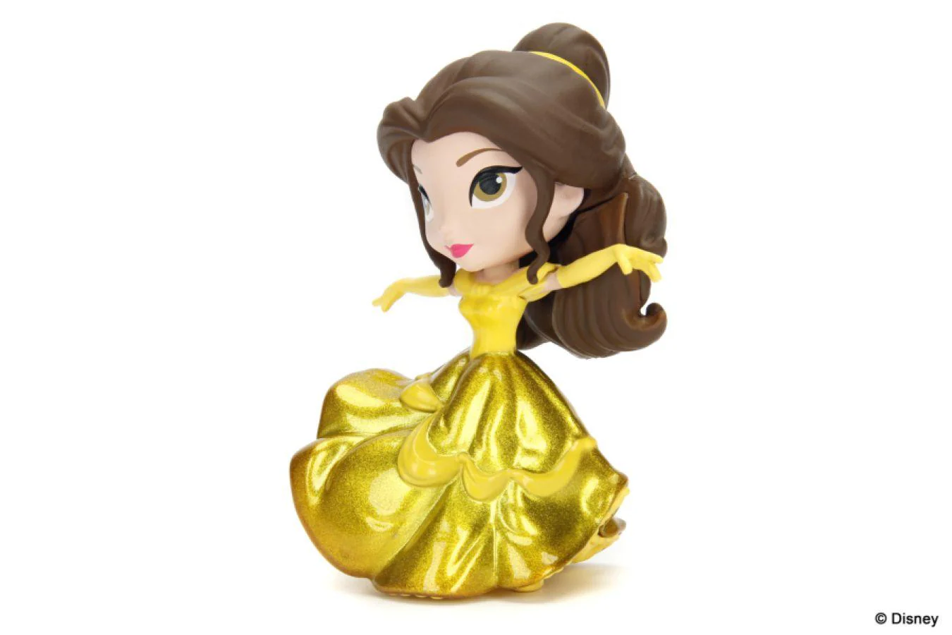 Beauty & the Beast (1991) - Belle with Gold Dress 4" Diecast MetalFig - Image 3