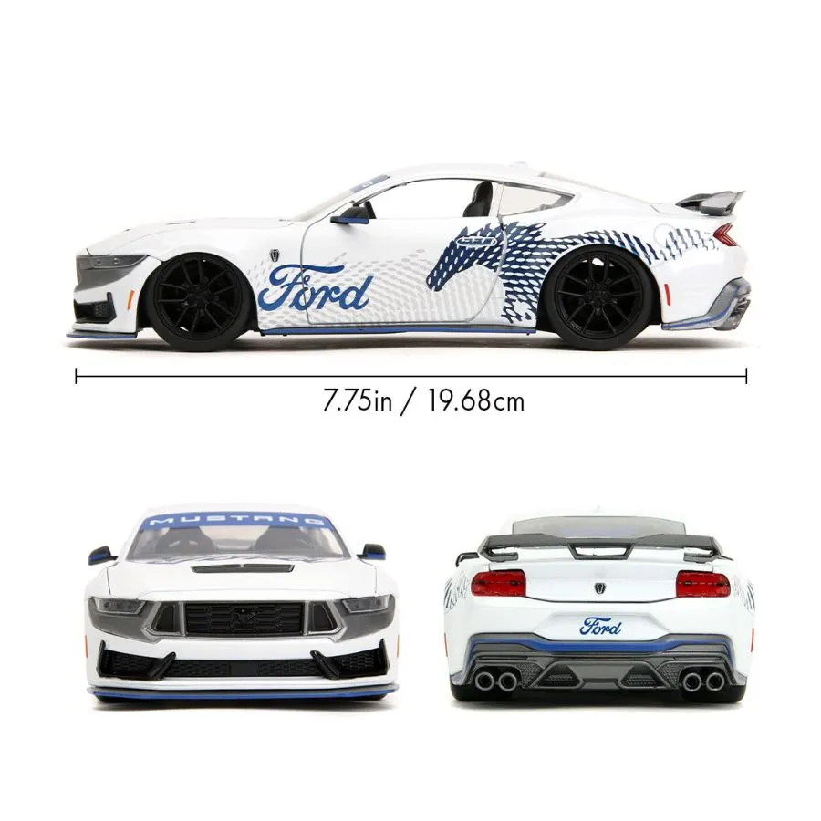 Big Time Muscle - 1:24 2024 Ford Mustang Dark Horse Edition Diecast Vehicle - Image 7