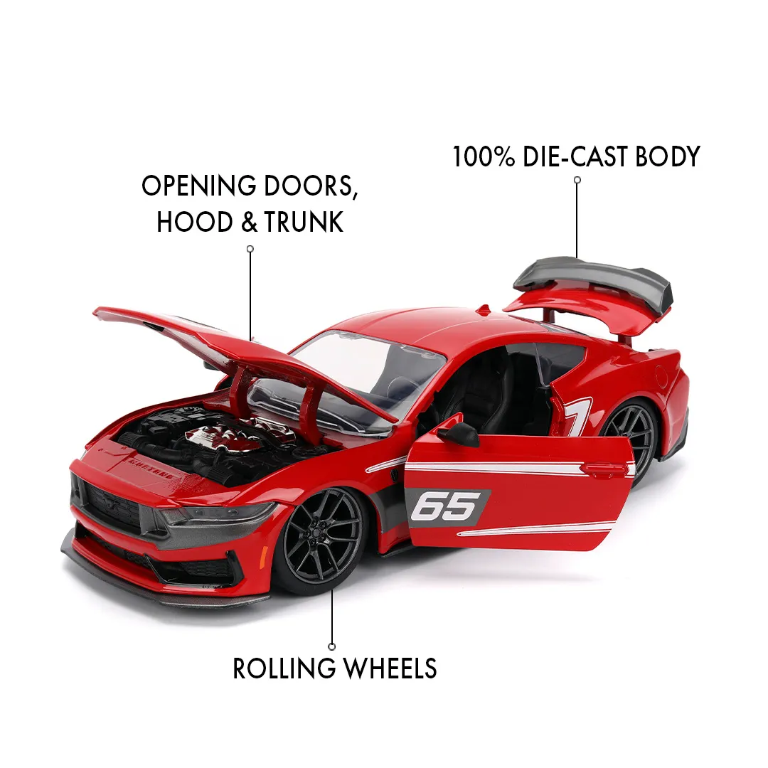Big Time Muscle - 2024 Ford Mustang Dark Horse 1:24 Scale Diecast Vehicle - Image 9