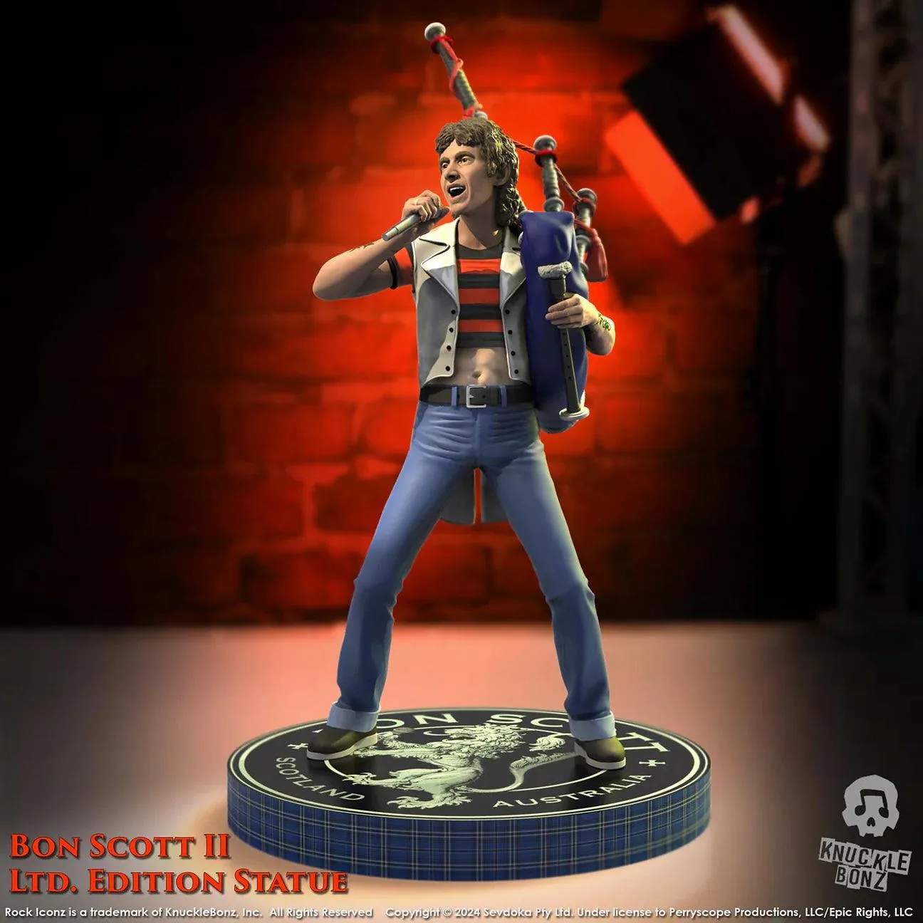 Bon Scott - Bon Scott with Bagpipes Rock Iconz Statue - Image 3