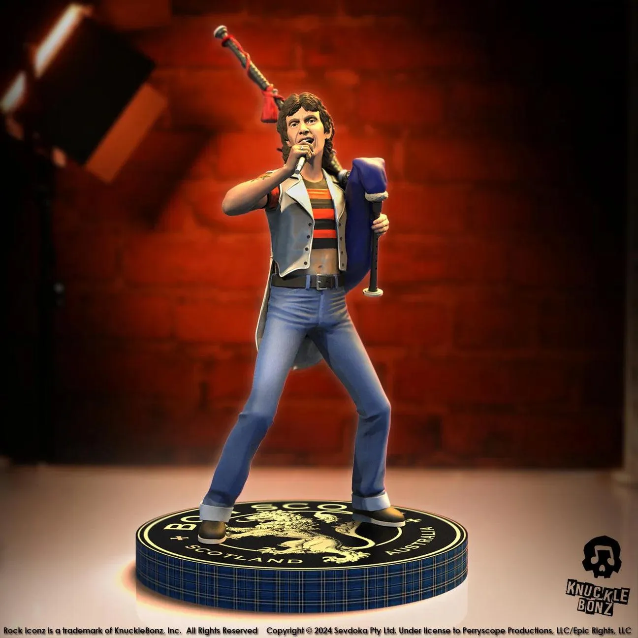 Bon Scott - Bon Scott with Bagpipes Rock Iconz Statue - Image 4