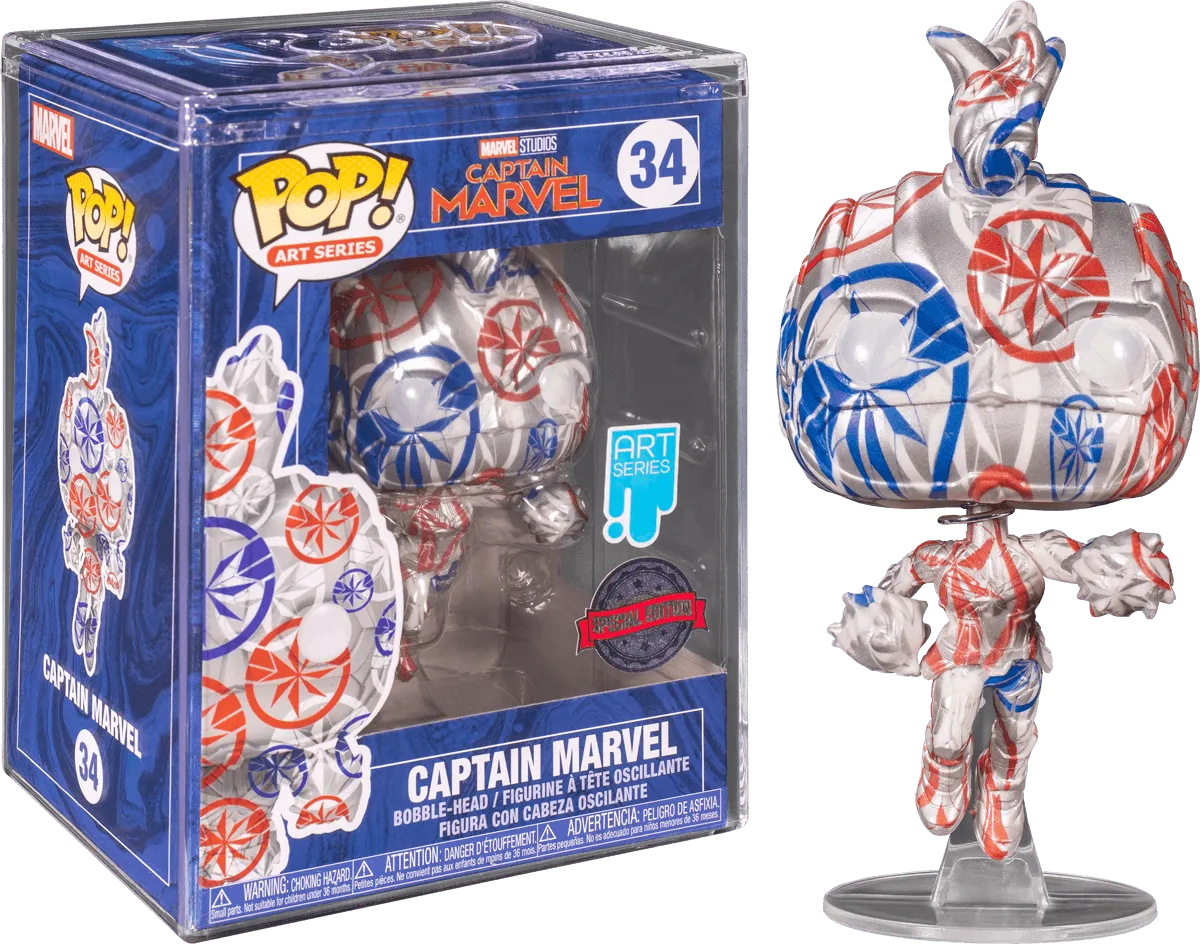 Captain Marvel - Patriotic Age (Artist) US Exclusive Pop! with Protector [RS]