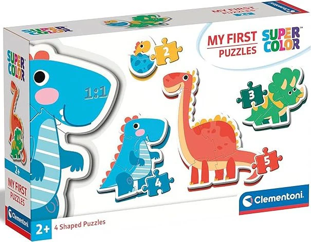 Clementoni My First Puzzles Dinosaurs 4 Shaped Puzzles