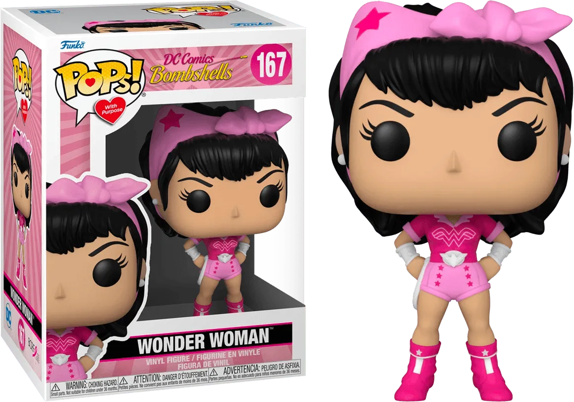 DC Bombshells - Wonder Woman Breast Cancer Awareness Pop! Vinyl