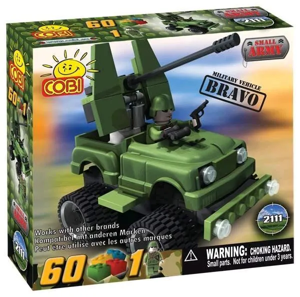 Small Army - Bravo Military Vehicle Construction Set (60 Piece Kit)