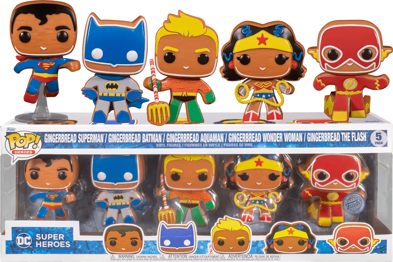 DC Comics - Gingerbread Heroes US Exclusive Pop! Vinyl 5-Pack [RS]