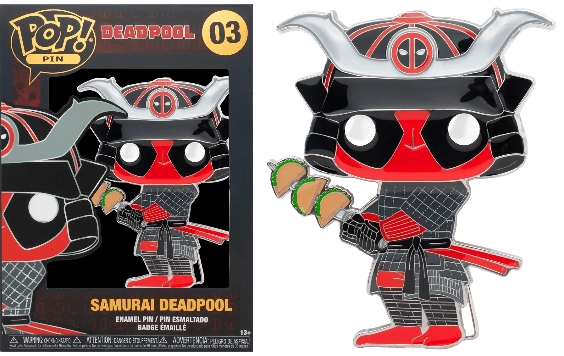 Deadpool - Taco Samurai 4" Pop! Enamel Pin