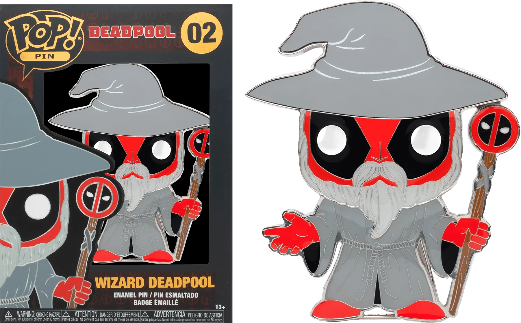 Deadpool - Wizard Deadpool 4" Pop! Enamel Pin