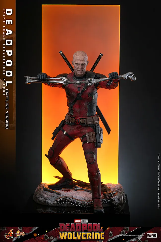 Deadpool & Wolverine - Deadpool (Battling Version) 1:6 Scale Collectible Action Figure - Image 12