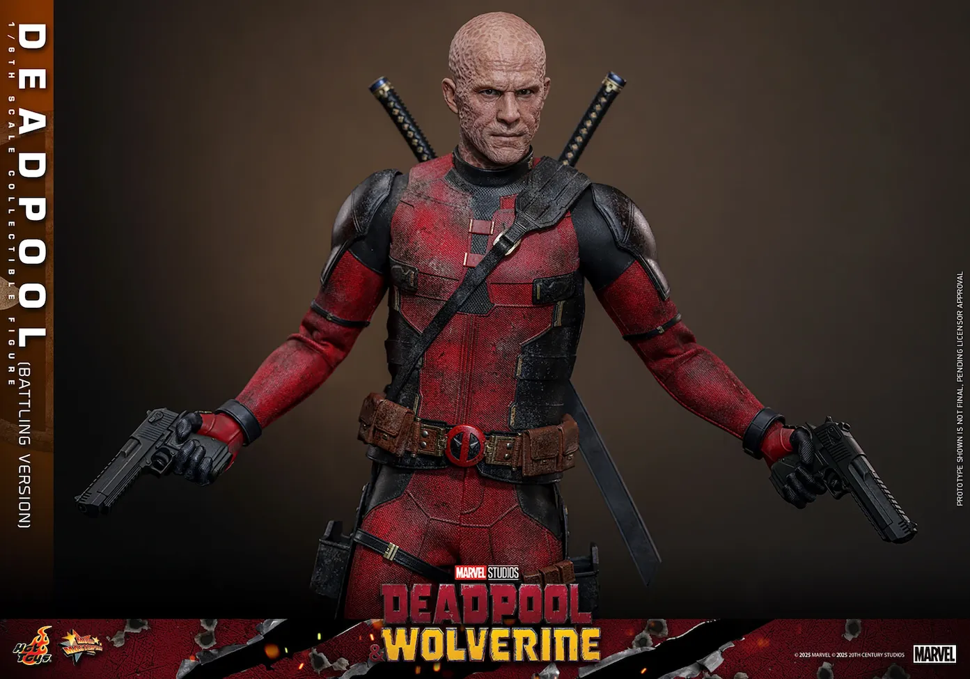 Deadpool & Wolverine - Deadpool (Battling Version) 1:6 Scale Collectible Action Figure - Image 17
