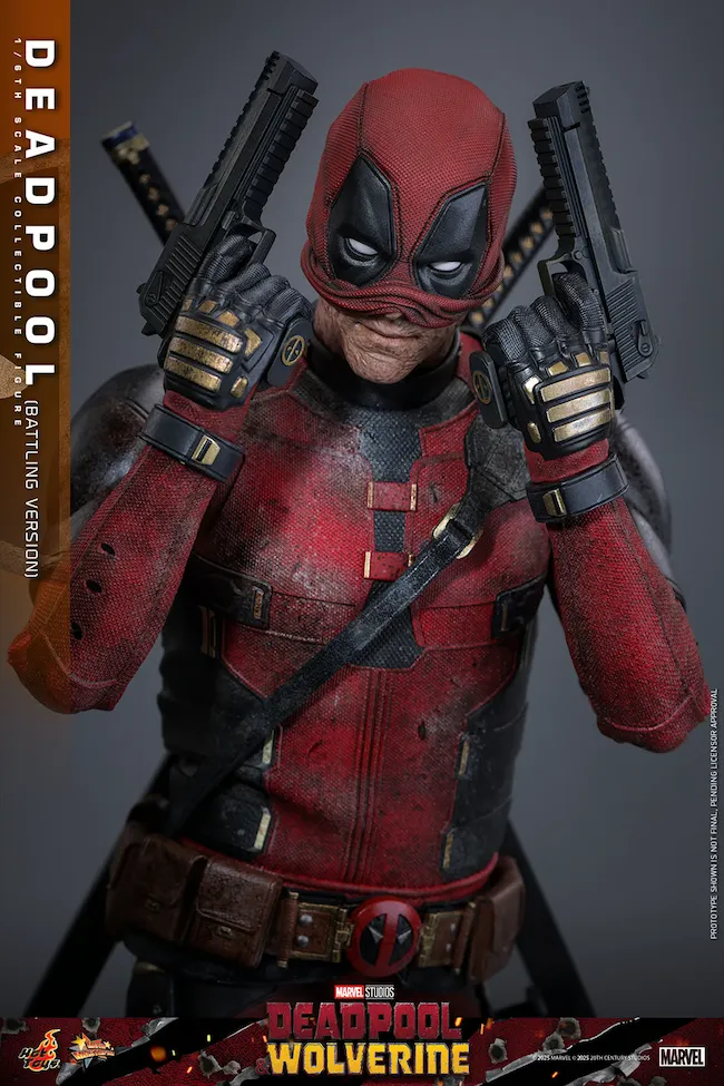 Deadpool & Wolverine - Deadpool (Battling Version) 1:6 Scale Collectible Action Figure - Image 5