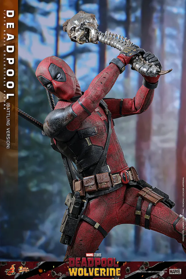 Deadpool & Wolverine - Deadpool (Battling Version) 1:6 Scale Collectible Action Figure - Image 6