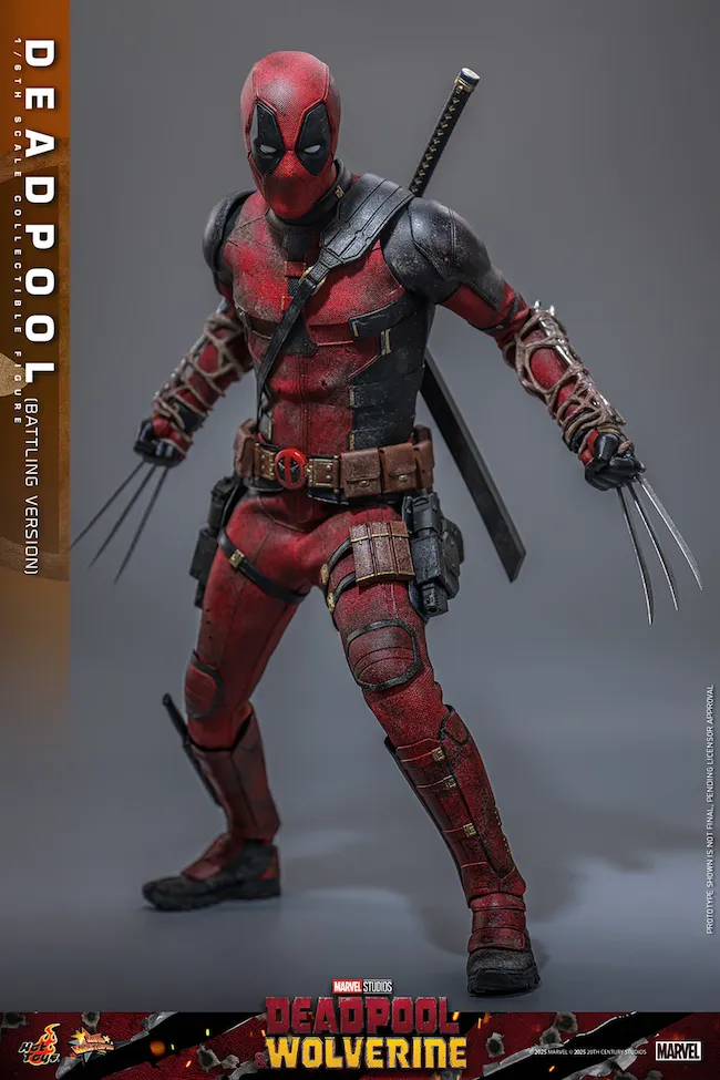 Deadpool & Wolverine - Deadpool (Battling Version) 1:6 Scale Collectible Action Figure - Image 7