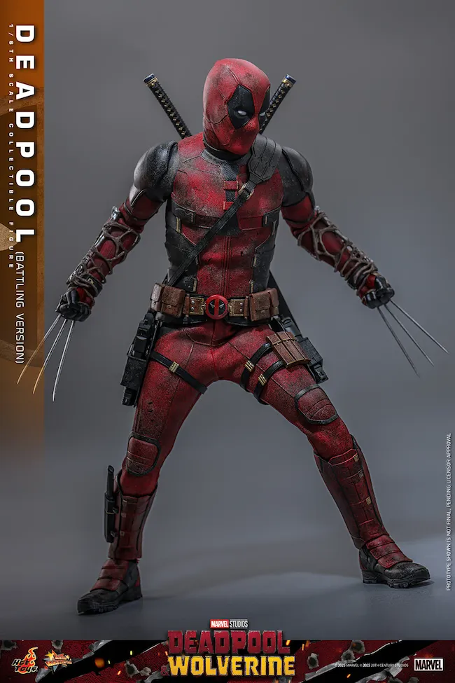 Deadpool & Wolverine - Deadpool (Battling Version) 1:6 Scale Collectible Action Figure - Image 8