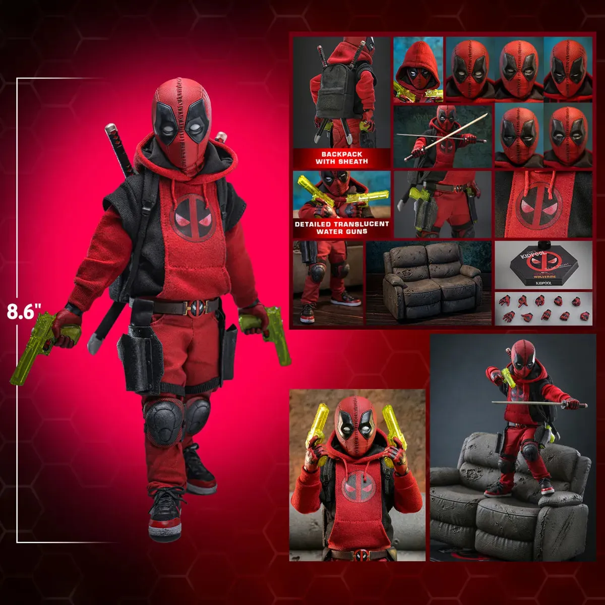 Deadpool & Wolverine - Kidpool 1:6 Scale Collectable Action Figure - Image 3