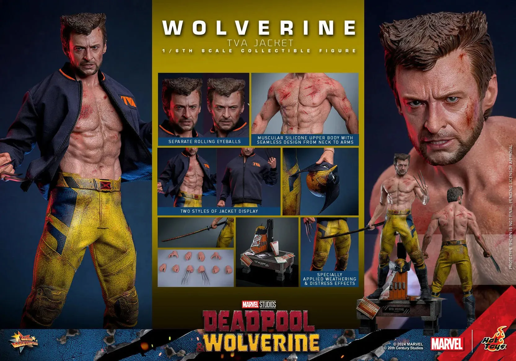 Deadpool & Wolverine - Wolverine (TVA Jacket) 1:6 Scale Collectable Action Figure - Image 23