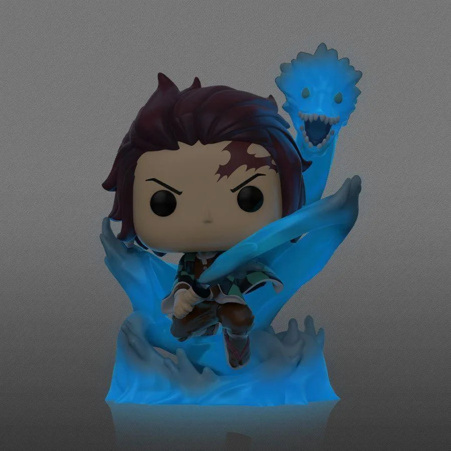 Demon Slayer - Tanjiro with Dragon US Exclusive Glow Translucent Pop! Vinyl [RS] - Image 2
