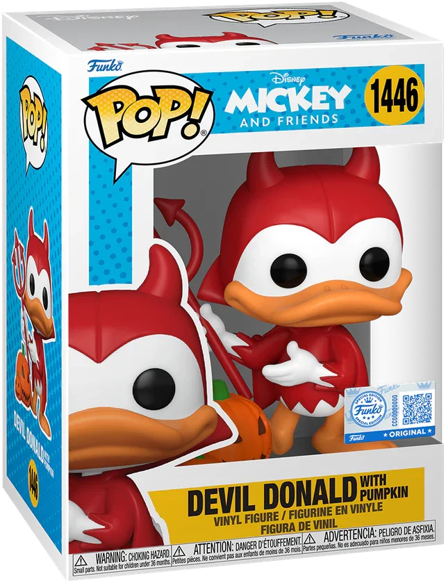 Disney - Devil Donald with Pumpkin (with chase) US Exclusive Pop! Vinyl [RS] - Image 3