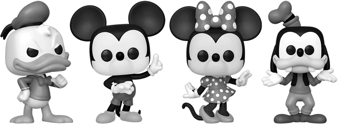 Disney - Mickey and Friends (Black & White) Pop! Vinyl 4-Pack [RS] - Image 2