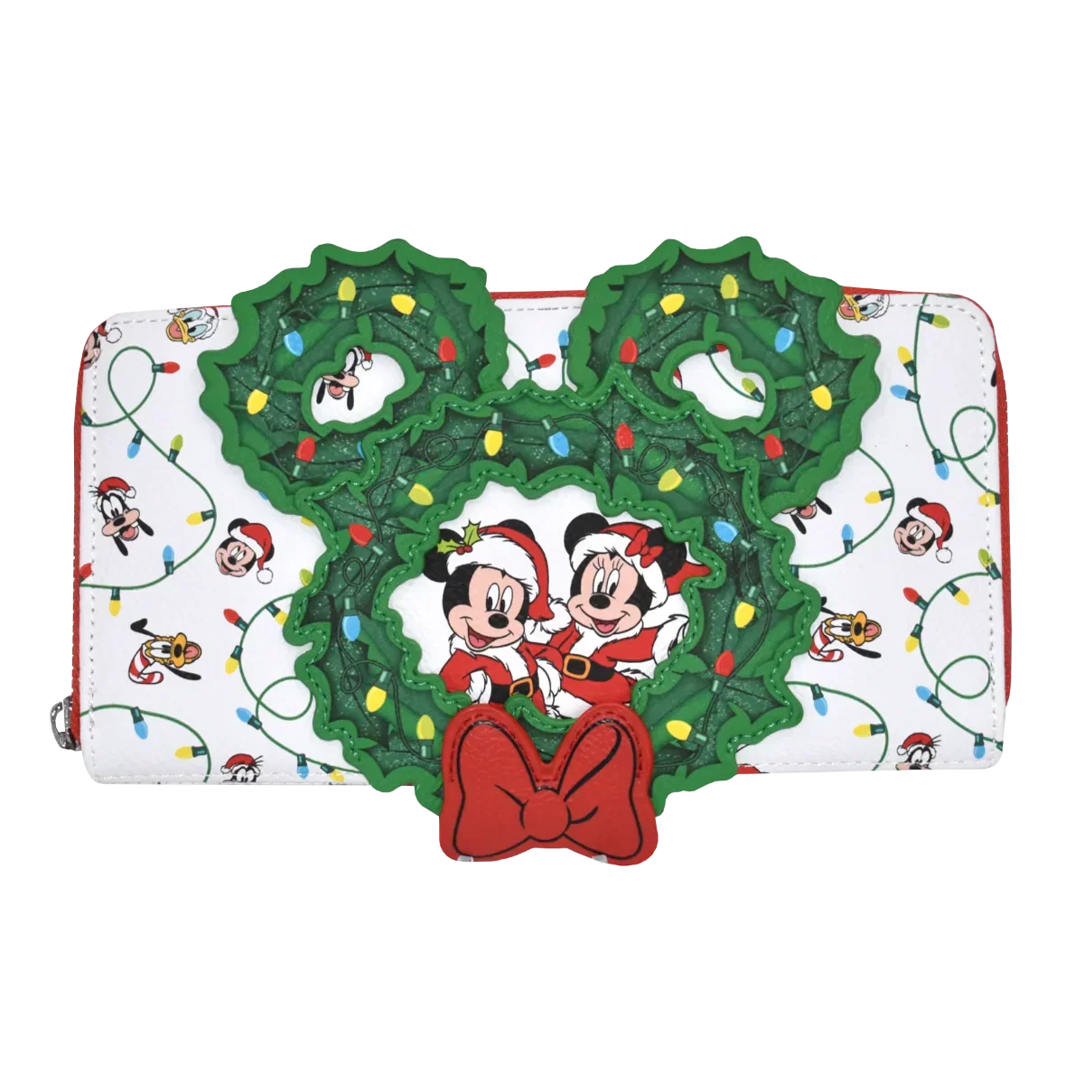 Disney - Mickey Holiday Wreath US Exclusive Zip Around Purse [RS]