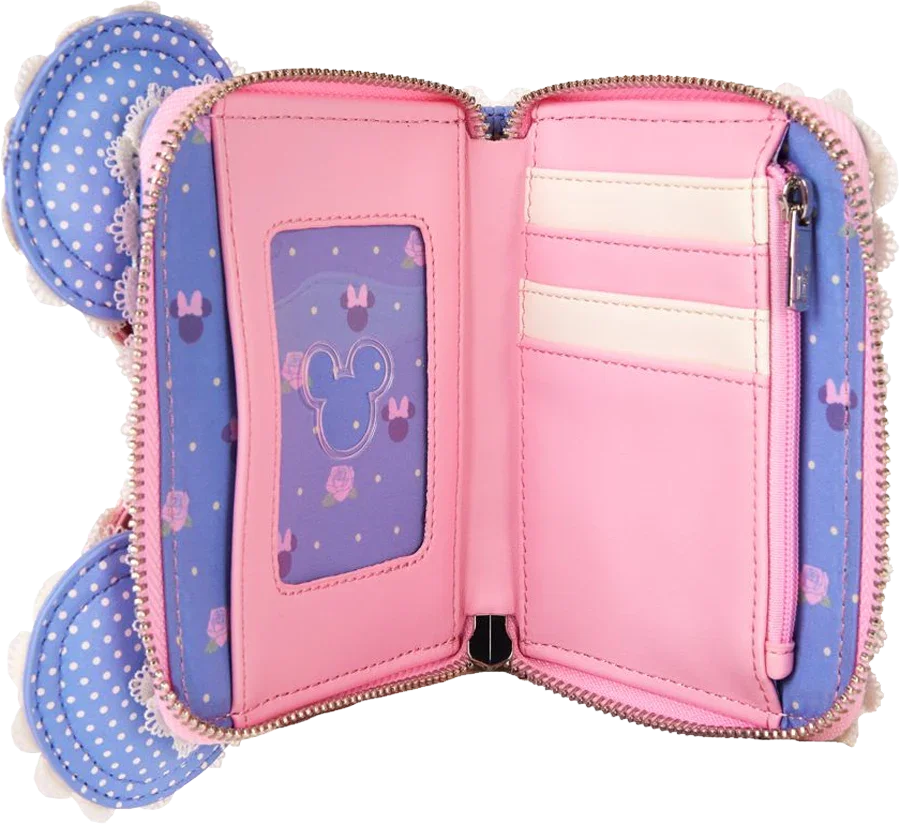 Disney - Minnie Floral & Lace Ears Zip Around Wallet - Image 5
