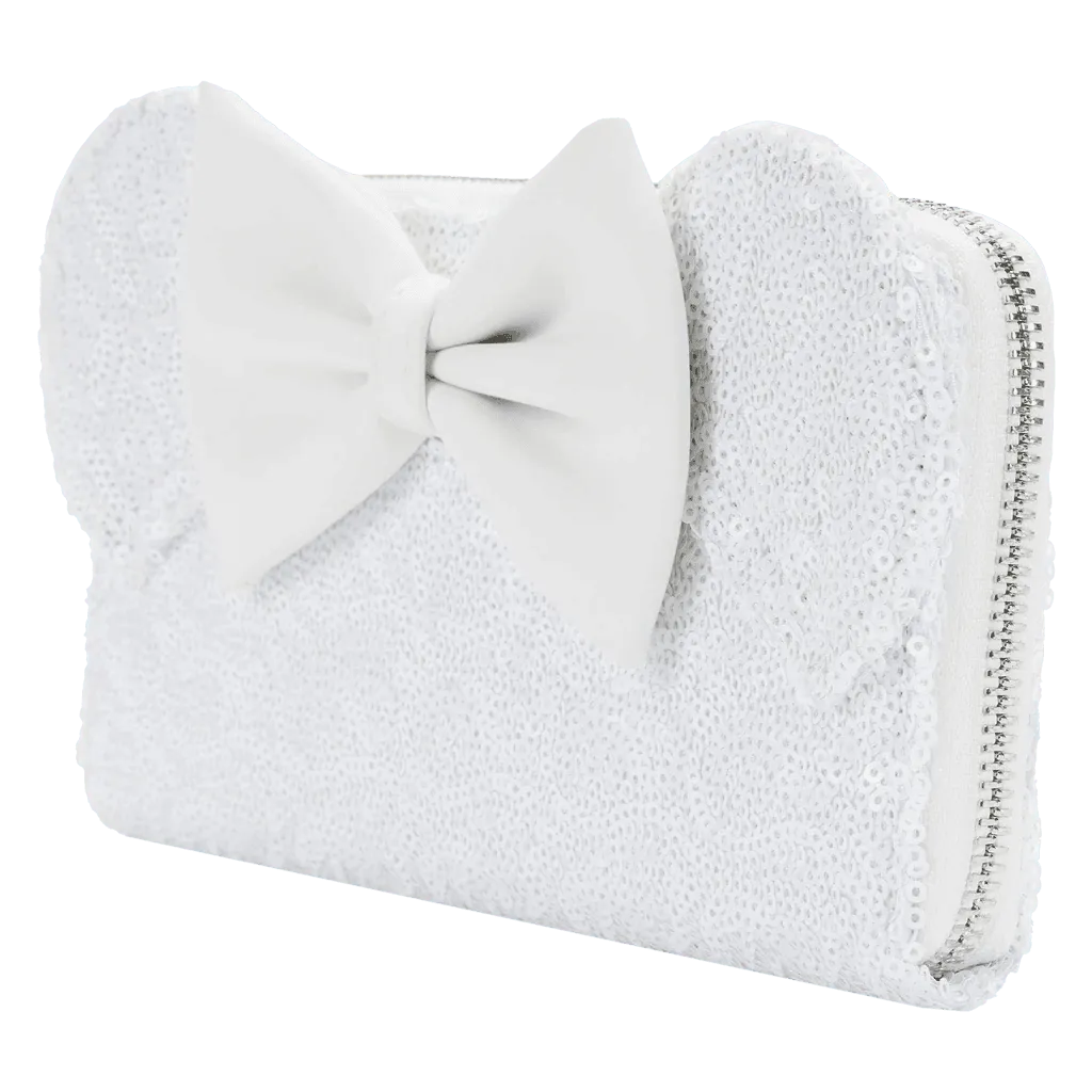 Disney - Minnie Mouse Sequin Wedding Zip Purse - Image 4