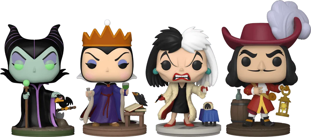 Disney: Villains - US Exclusive Glow Pop! Vinyl 4-Pack [RS] - Image 2