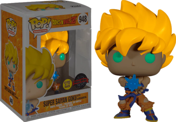 Dragon Ball Z - Super Saiyan Goku with Kamehameha Wave Glow US Exclusive Pop! Vinyl [RS] - Image 2