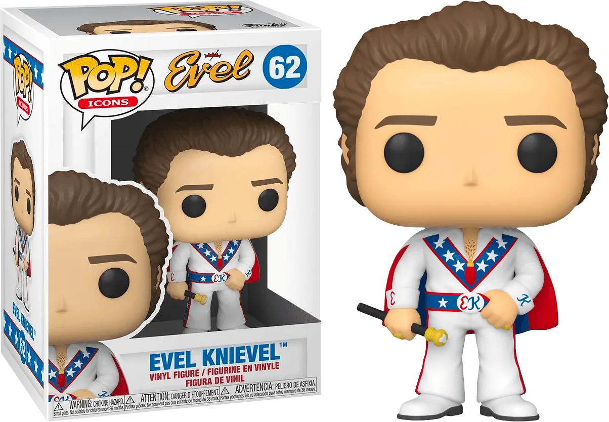 Evel Knievel - Evel Knievel with Cape (with chase) Pop! Vinyl