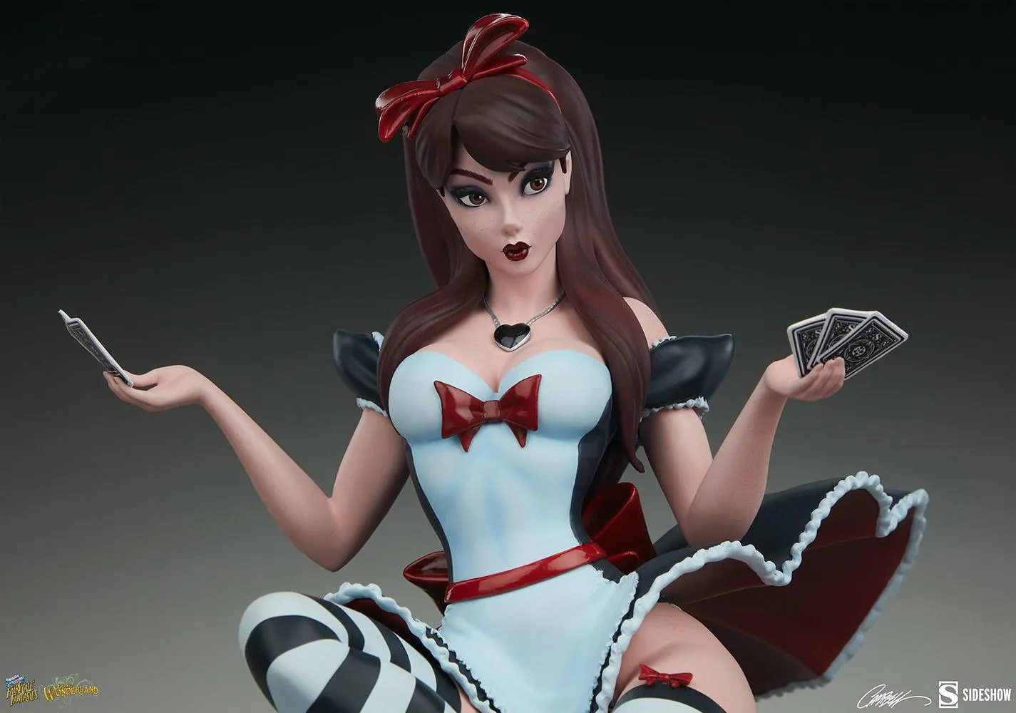 Fairytale Fantasies - Alice in Wonderland Game of Hearts Statue - Image 14