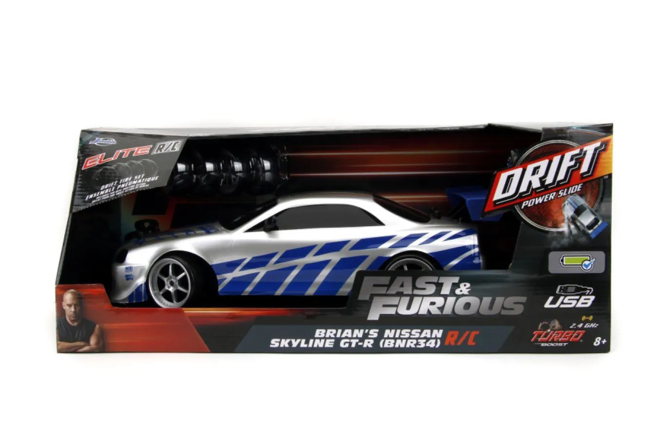 Fast & Furious - 2002 Nissan Skyline GT-R (BNR34) 1:10 Scale Remote Control Car - Image 2