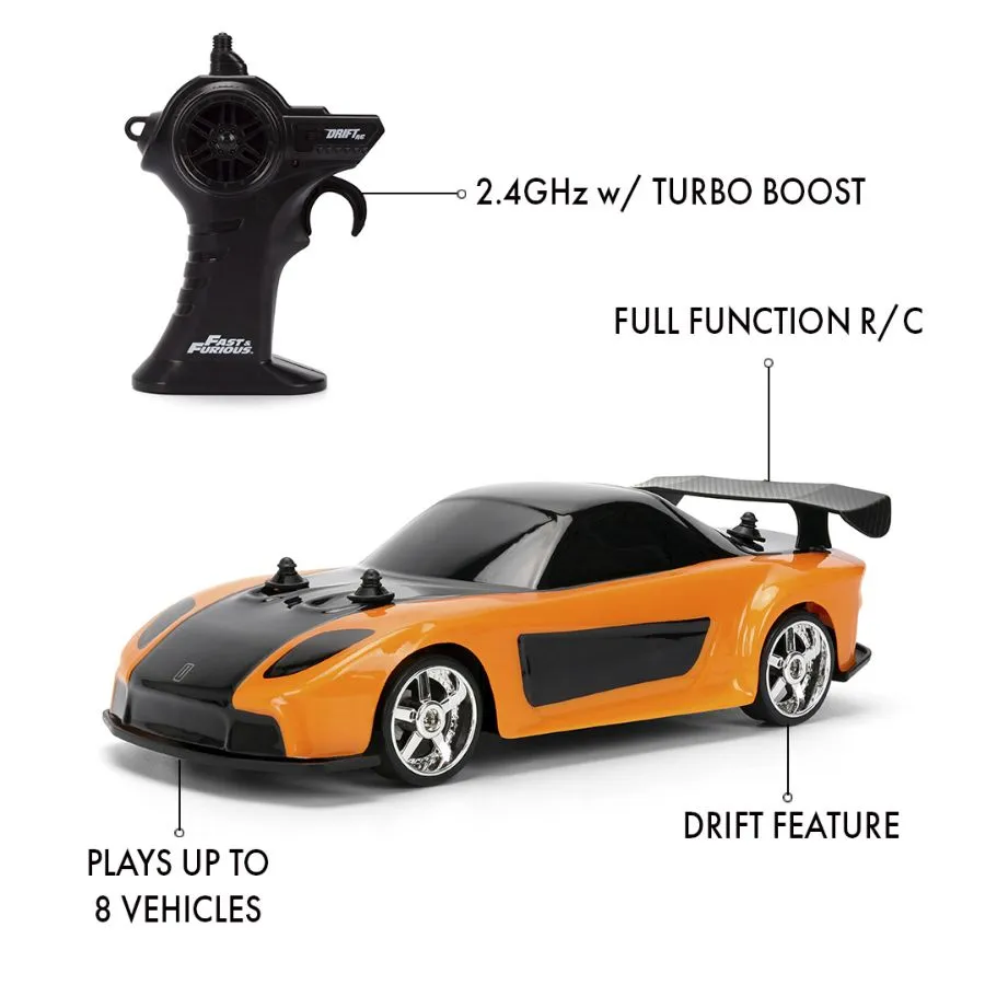 Fast & Furious - Mazda Rx-7 DRIFT 1:24 Remote Control Car - Image 10