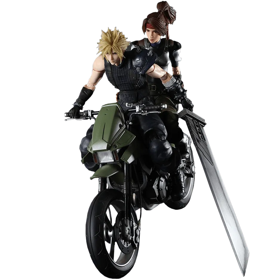 Final Fantasy VII - Jessie, Cloud & Motorcycle Play Arts Action Figure