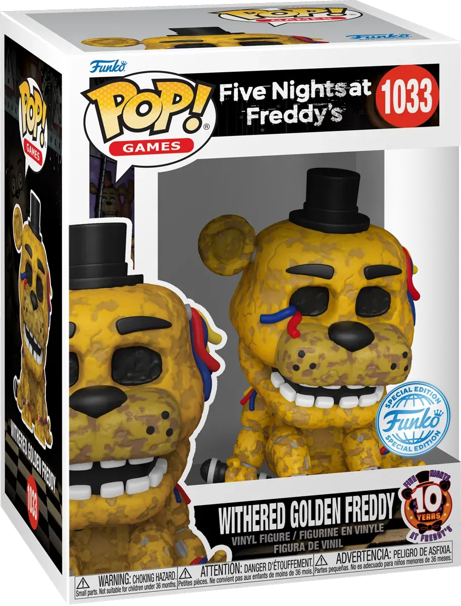 Five Nights at Freddy's - Withered Golden Freddy US Exclusive Pop! Vinyl [RS] - Image 3