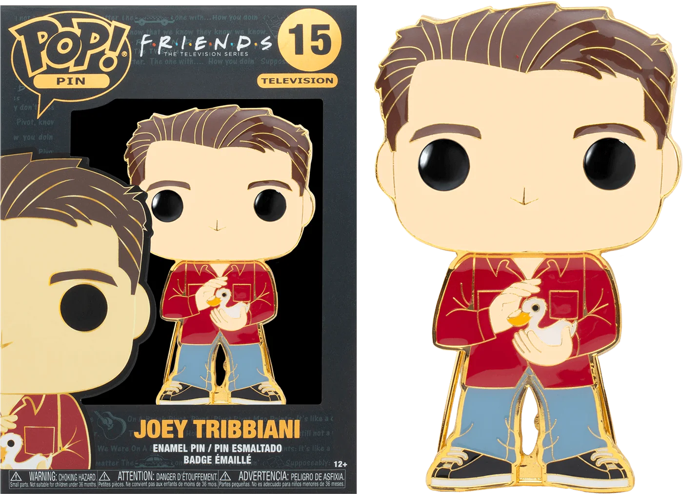 Friends - Joey with duckling 4" Pop! Enamel Pin
