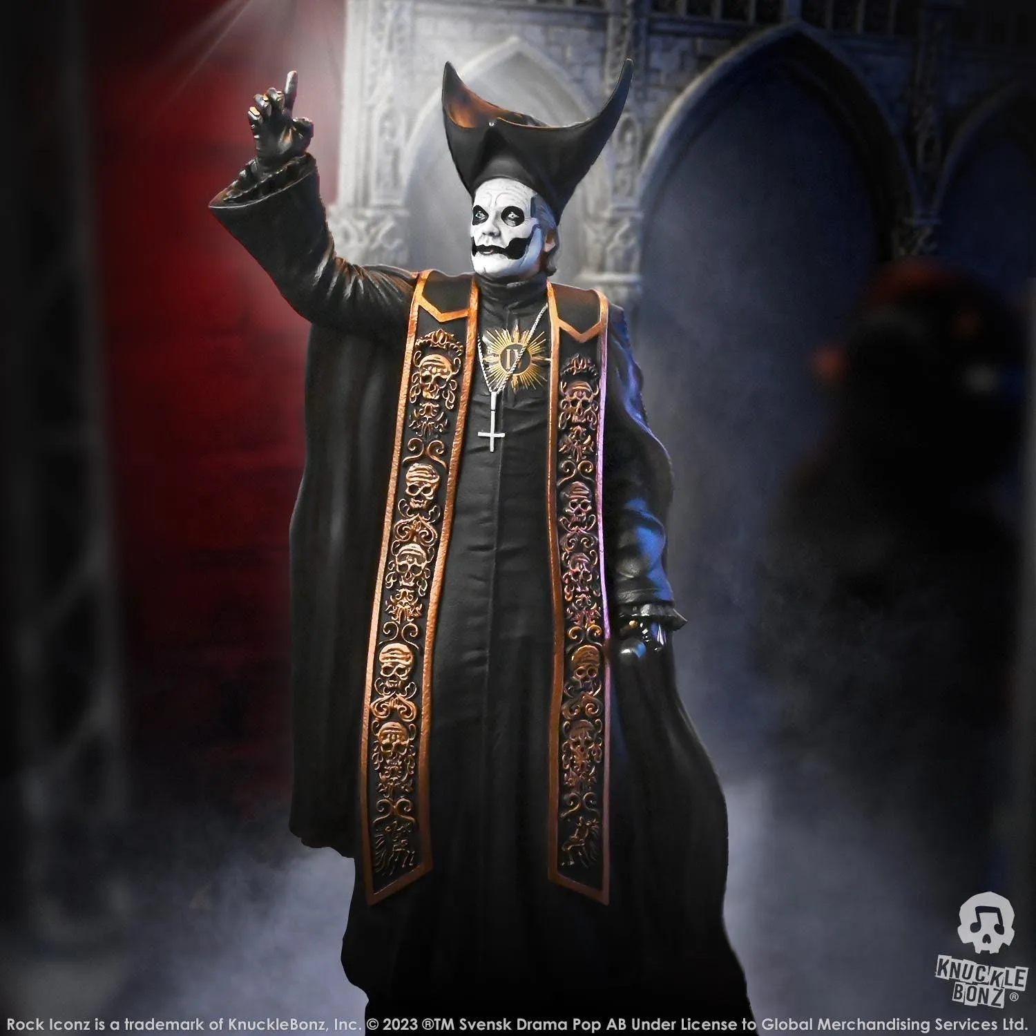 Ghost - Papa Emeritus in Black Robes Rock Iconz Statue - Image 4