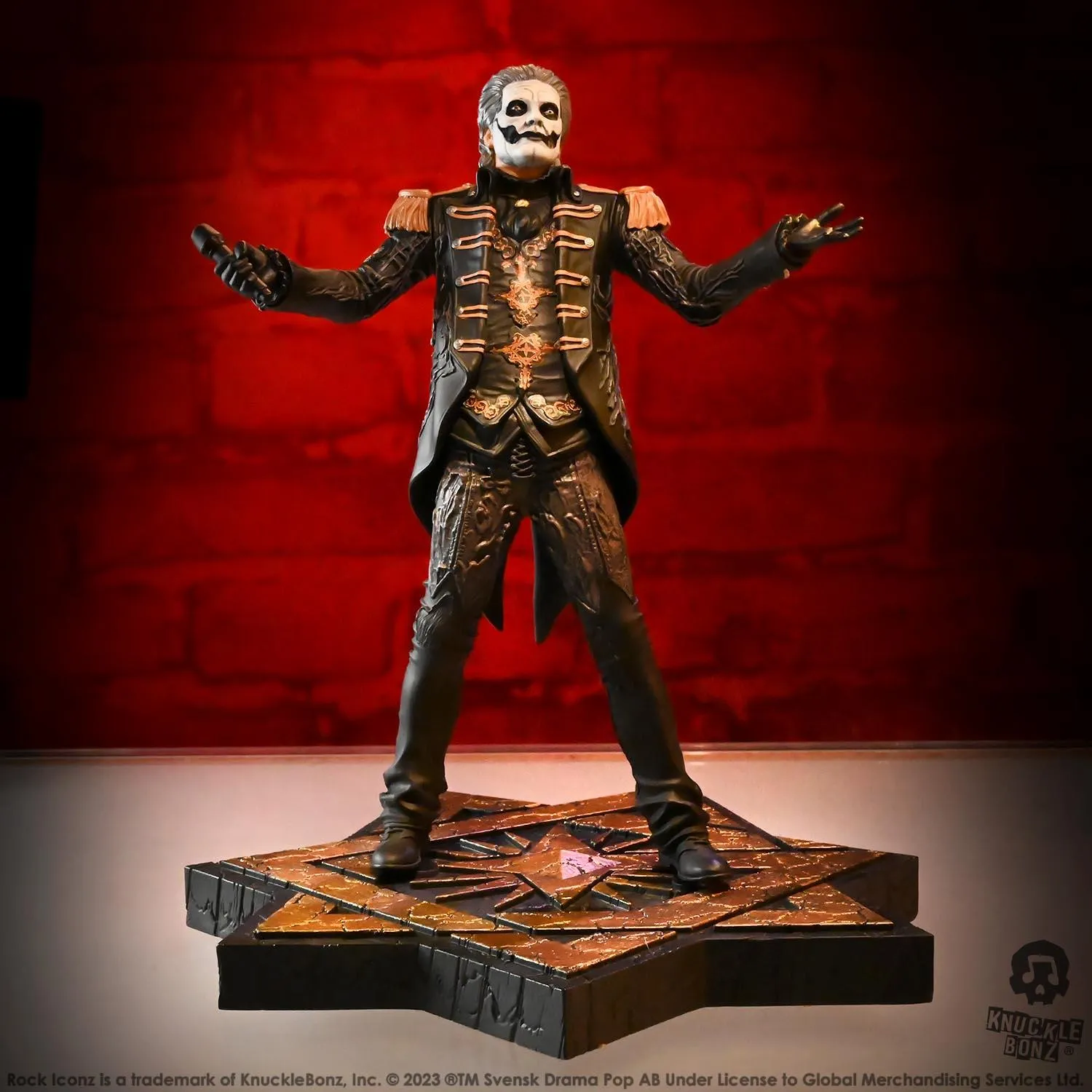 Ghost - Papa Emeritus in Military Jacket Rock Iconz Statue - Image 11